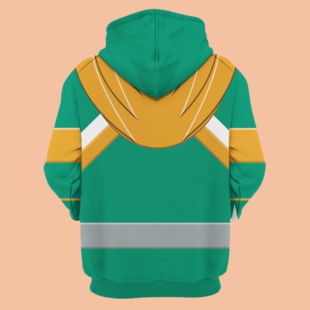 Green Power Ranger Costume Shirt Halloween 2025