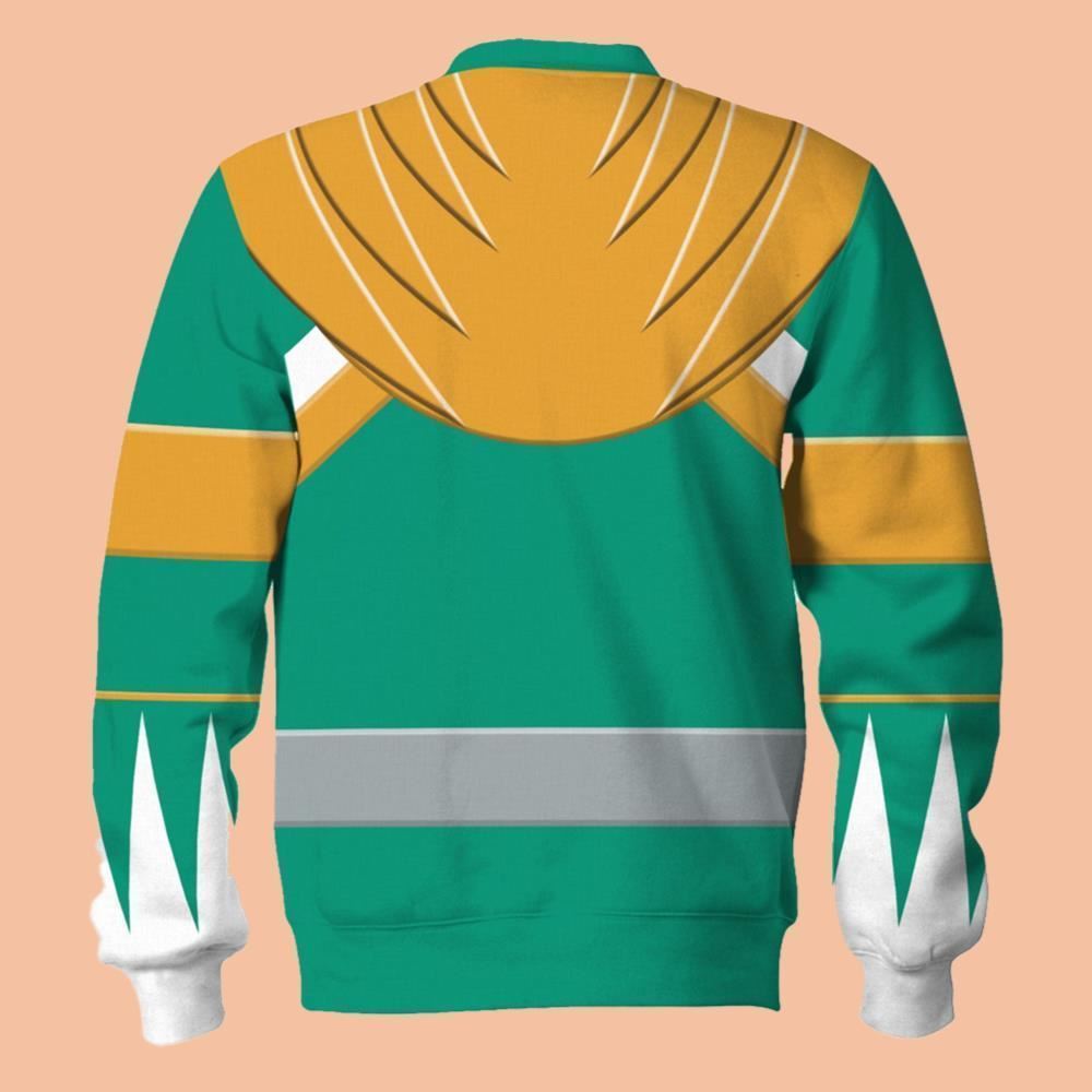 Green Power Ranger Costume Shirt Halloween 2025