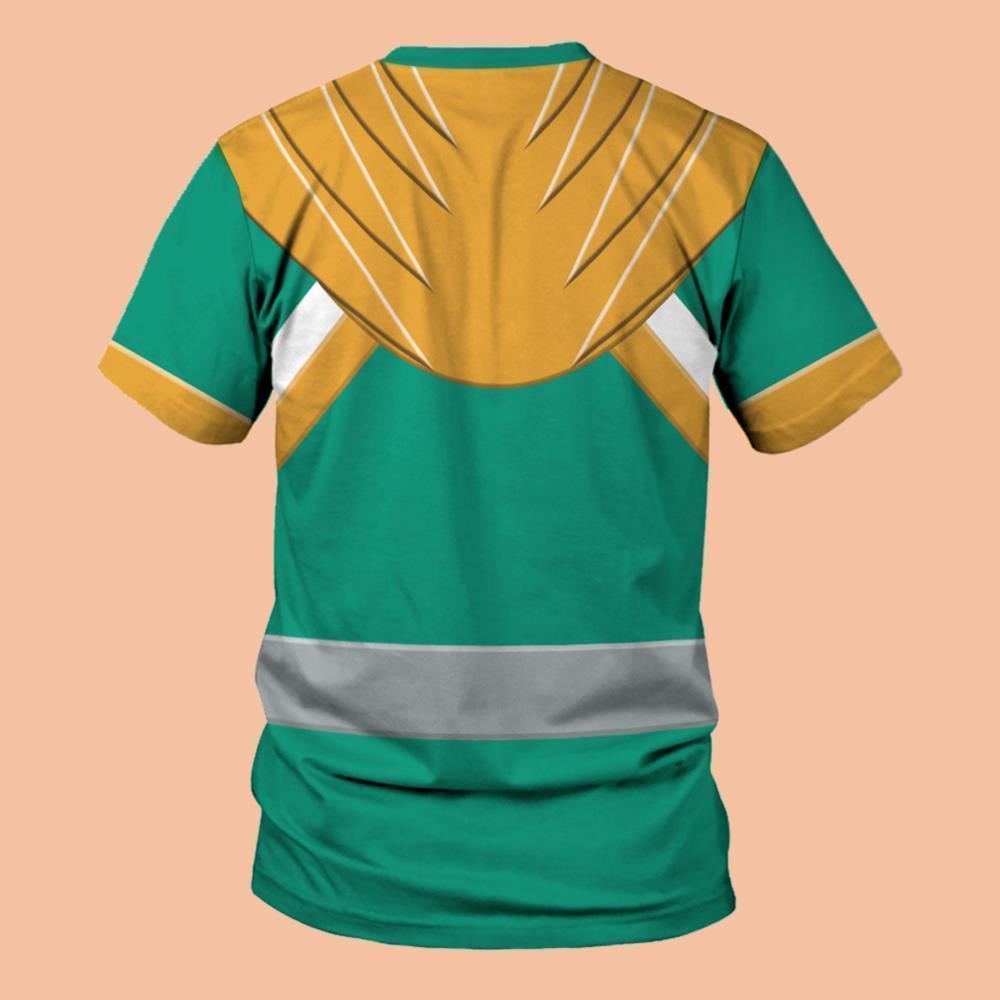 Green Power Ranger Costume Shirt Halloween 2025