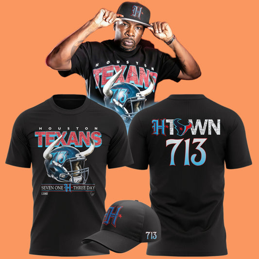 Houston Texans 713 Seven One Three Day Shirt Hat 2025