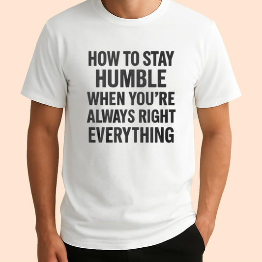 How To Stay Humble When You're Always Right Everything Shirt