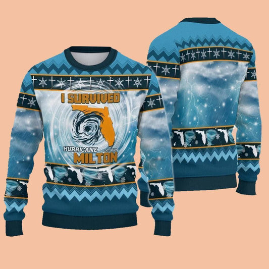 I Survived Hurricane Milton Ugly Sweatshirt Christmas 2025