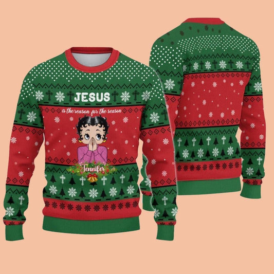 Jesus Is The Reason For The Season Ugly Sweatshirt Christmas 2025