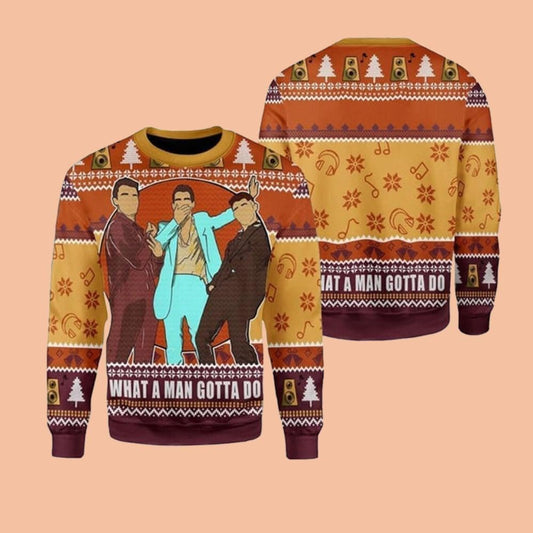 Jonas Brothers What A Man Gotta Do Ugly Sweater Christmas 2025