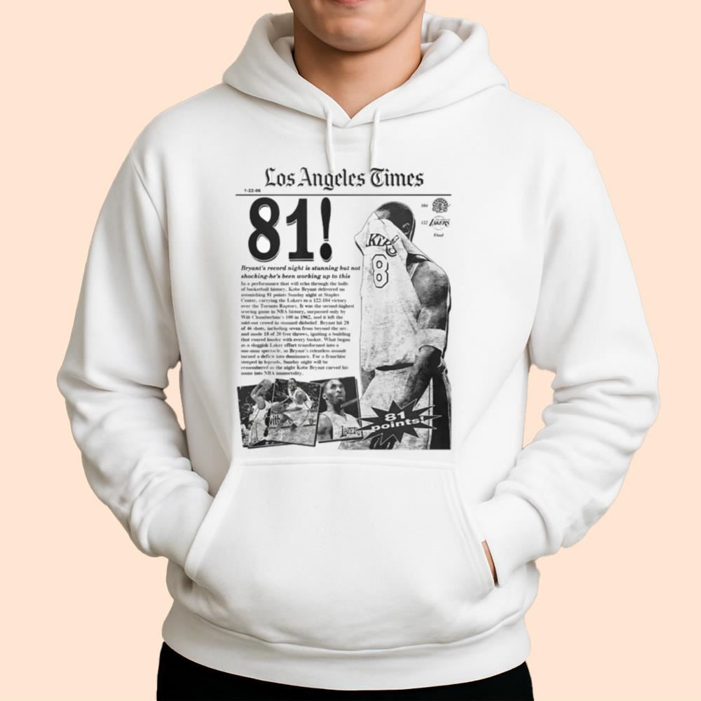 Kobe Bryant Los Angeles Times 81 Points Shirt
