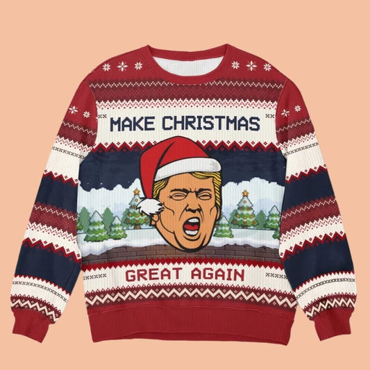 Make Christmas Great Again Donal Trump Ugly Sweatshirt Christmas 2025