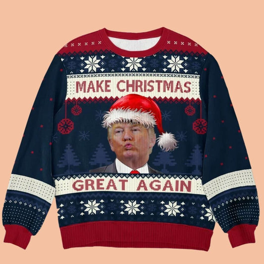 Make Christmas Great Again Trump Ugly Sweatshirt Christmas 2025