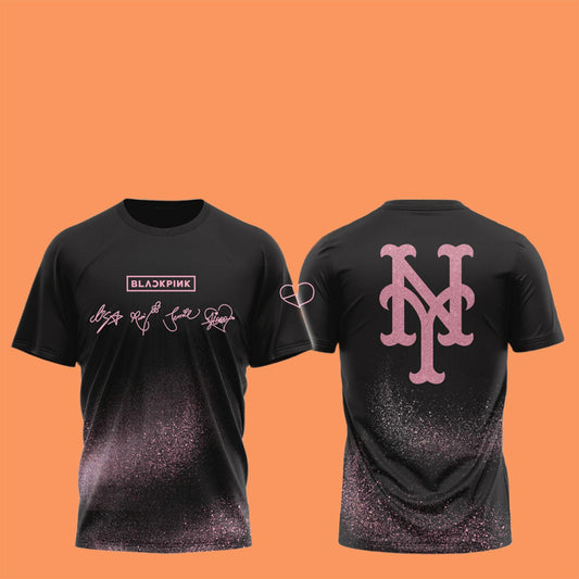 Mets Black Pink Shirt Hat