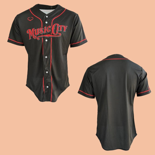 Nashville Sounds EvoShield Adult Black Music City 2025 Jersey Giveaway