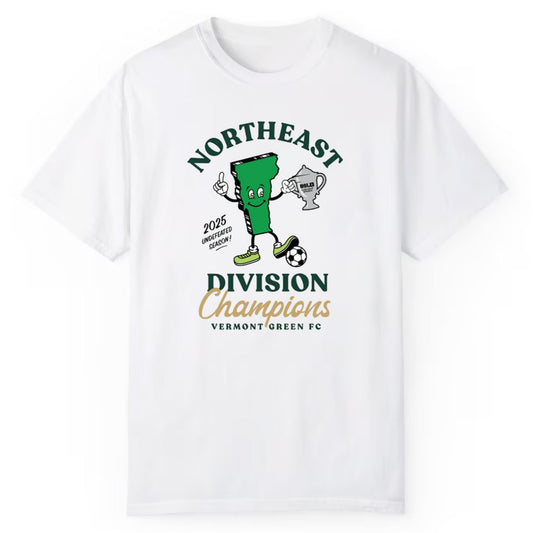Vermont Green Fc Division Northeast 2025 Undefeated Season Champions Shirt