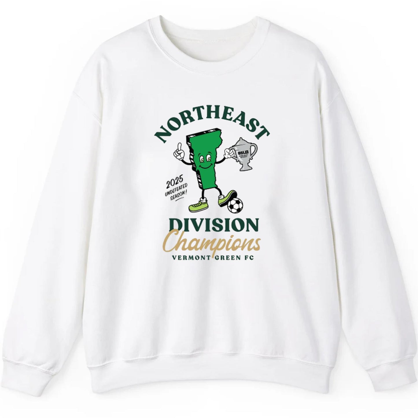 Vermont Green Fc Division Northeast 2025 Undefeated Season Champions Shirt