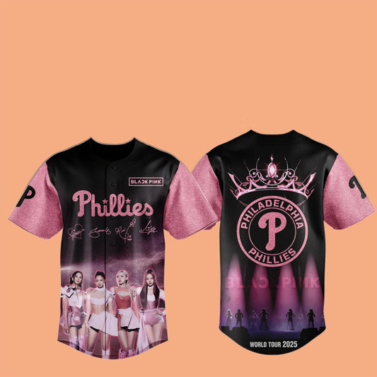 2025 Phillies Blackpink World Tour Jersey And Hat