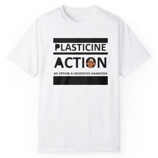 Plasticine Action We Oppose AI Generated Animation Shirt