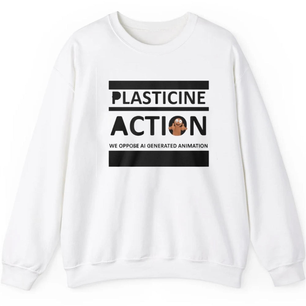 Plasticine Action We Oppose AI Generated Animation Shirt