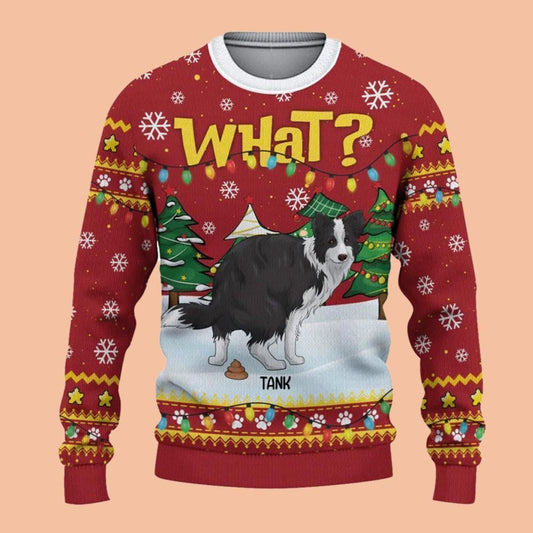 Pooping Dog Ugly Sweatshirt Christmas 2025