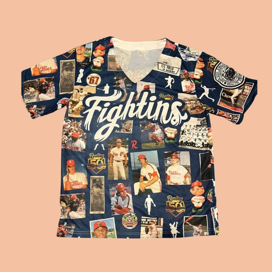 Reading Phillies 50 Seasons Photo Jersey Shirt Giveaway 2025