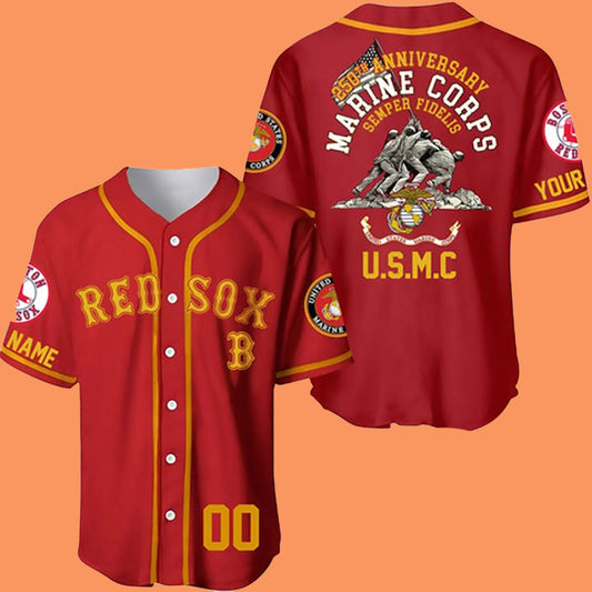 Red Sox 250th Anniversary Marine Corps Jersey 2025