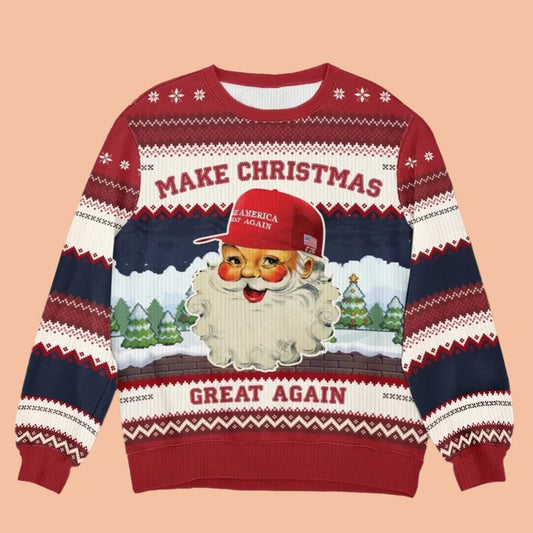 Santa Make Christmas Great Again Ugly Sweatshirt Christmas 2025