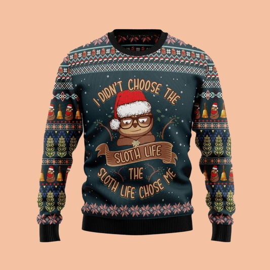 Sloth Life Ugly Sweater Christmas 2025