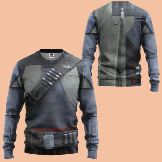 Stwa Boba Fett Cosplay Costume Pullover Ugly Sweater 2025