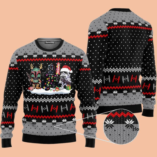 Stwa Boba Fett Darth Vader Ugly Sweater Christmas 2025