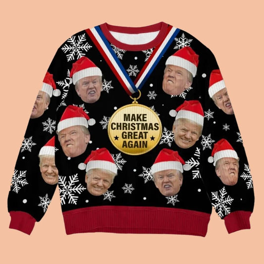 Trump Make Christmas Great Again Ugly Sweatshirt 2025 Christmas