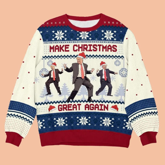Trump Make Christmas Great Again Ugly Sweatshirt Christmas 2025