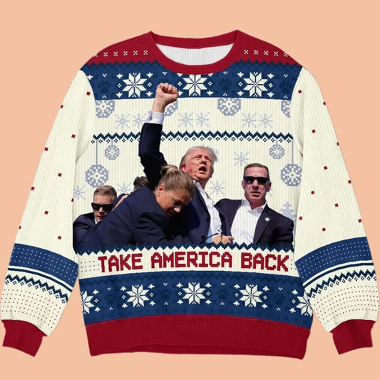 Trump Take America Back Ugly Sweatshirt Christmas 2025