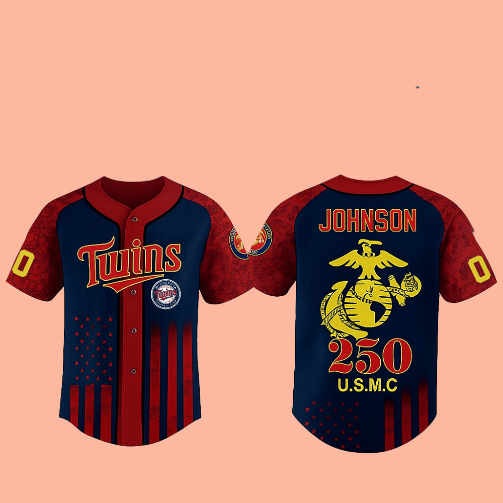 Twins U.S.M.C 250th Birthday Jersey 2025