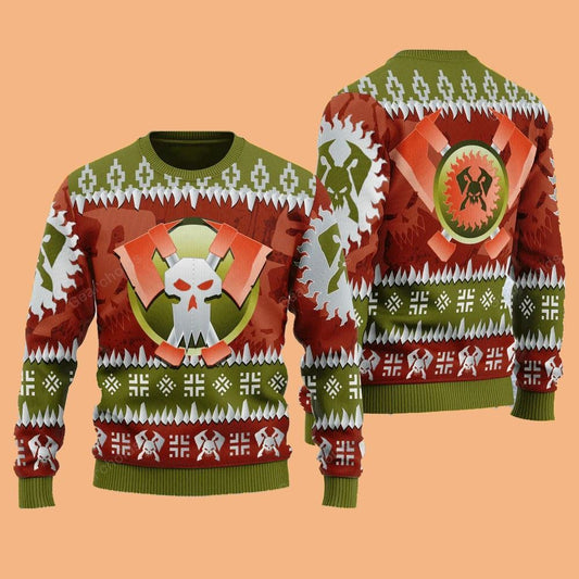 Warhammer Blood Axe Orks Iconic Ugly Sweater Christmas 2025