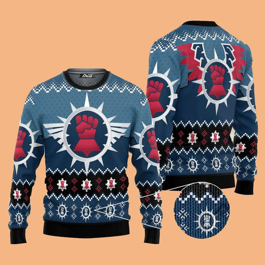 Warhammer Crimson Fists Iconic Ugly Sweater Christmas 2025