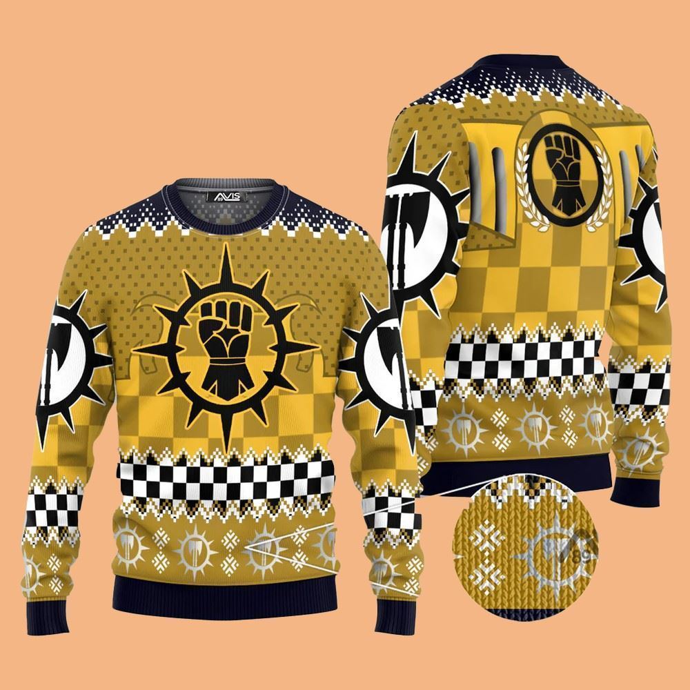 Warhammer Imperial Fists Iconic Ugly Sweater Christmas 2025