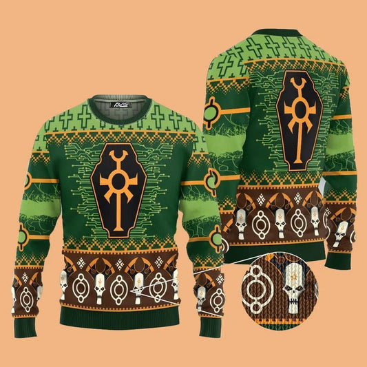 2025 Warhammer Necron Iconic Ugly Sweater Christmas