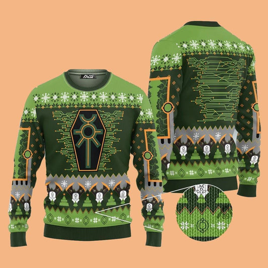 Warhammer Nefarious Necron Iconic Ugly Sweater Christmas 2025