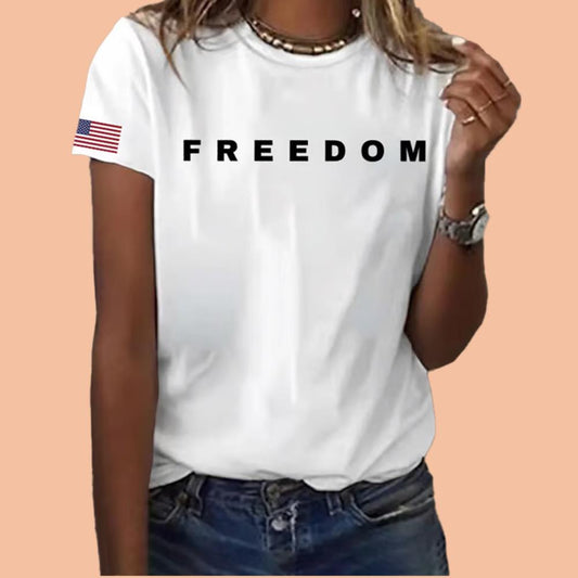 Women's Freedom American Flag Shirt