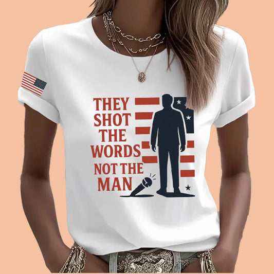 Women's They Shot The Words Not The Man Shirt