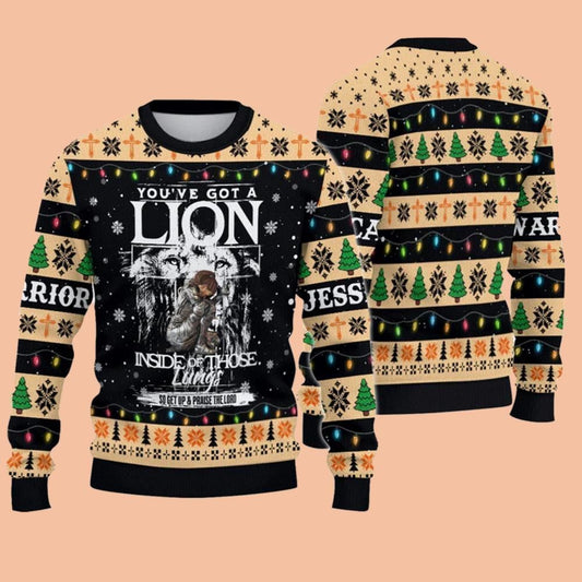 You've Got a Lion Inside of Those Lungs Ugly Sweatshirt Christmas 2025