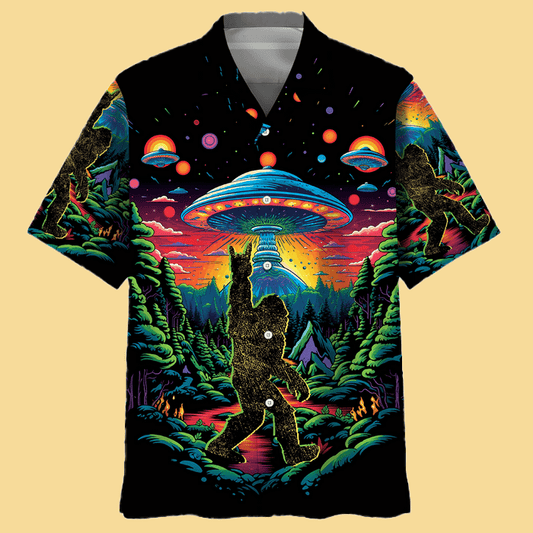 Alien Bigfoot Hawaiian Shirt - Cabryon