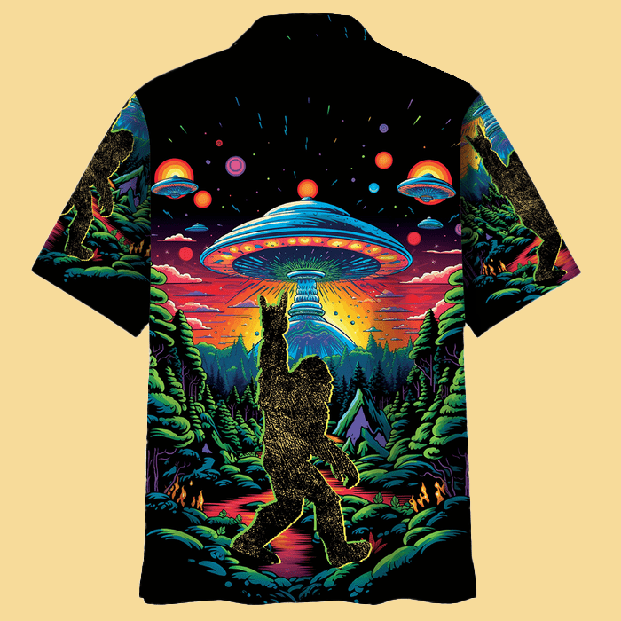 Alien Bigfoot Hawaiian Shirt - Cabryon