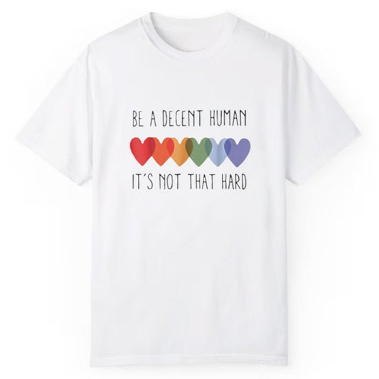 Be A Decent Human It's Not That Hard Shirts - Cabryon