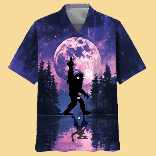 Bigfoot Alien Moonlight Hawaiian Shirt - Cabryon