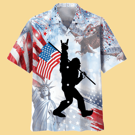 Bigfoot Usa Hawaiian Shirt - Cabryon