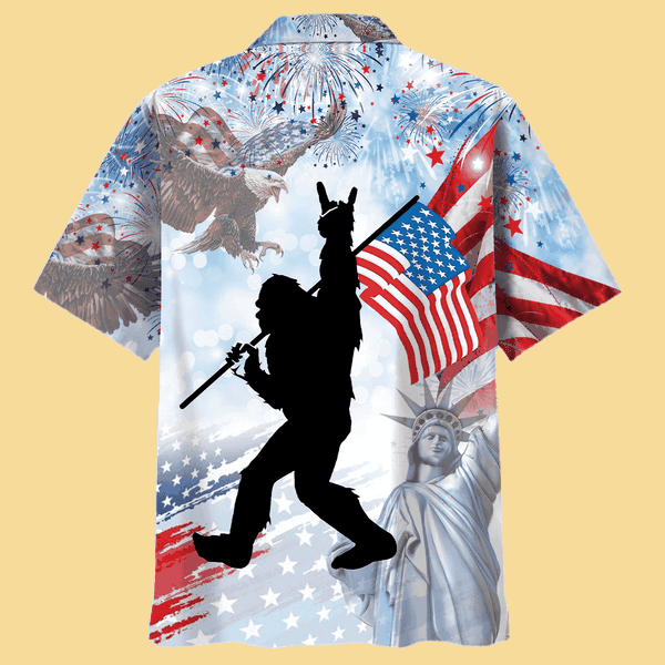 Bigfoot Usa Hawaiian Shirt - Cabryon