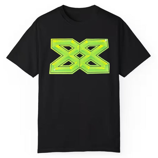 Bold Green Crystal X Graphic Shirt - Cabryon