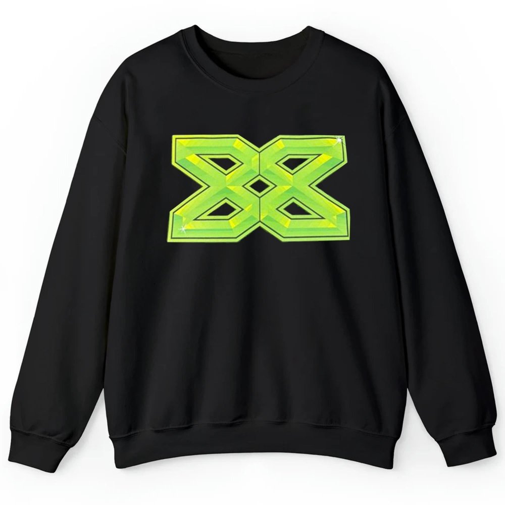 Bold Green Crystal X Graphic Shirt - Cabryon