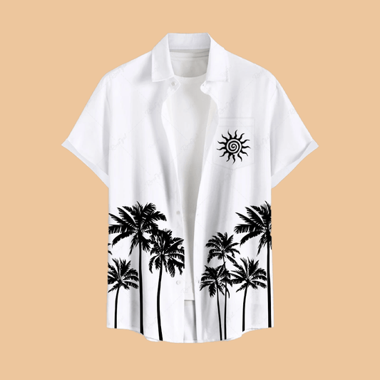 Coconut Tree Sun Hawaiian Shirt - Cabryon