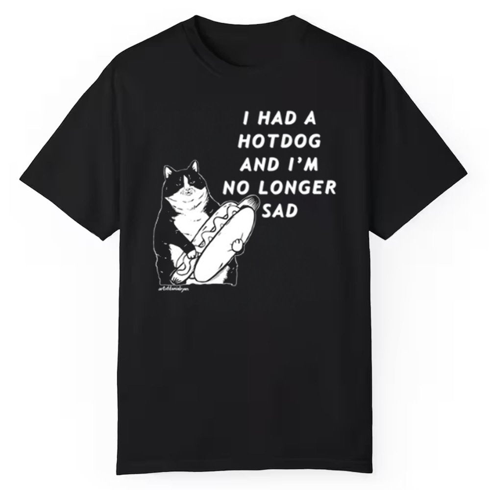 Danial Ryan Wearing I Had A Hotdog And I'm No Longer Sad Shirt - Cabryon
