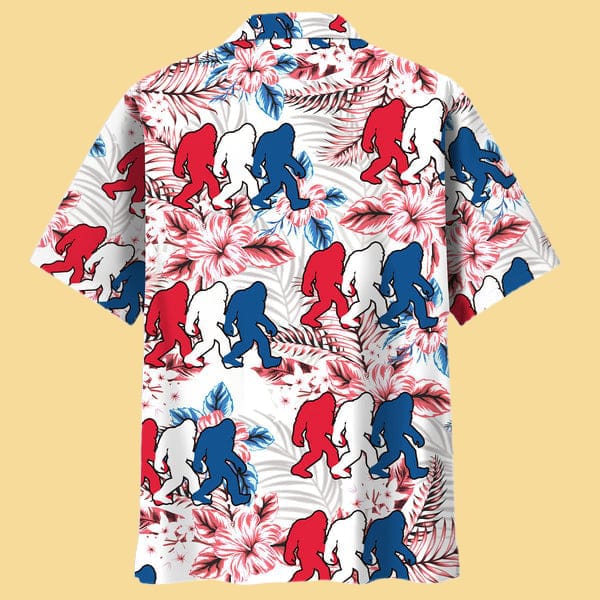 Funny Bigfoot Usa Hawaiian Shirt - Cabryon