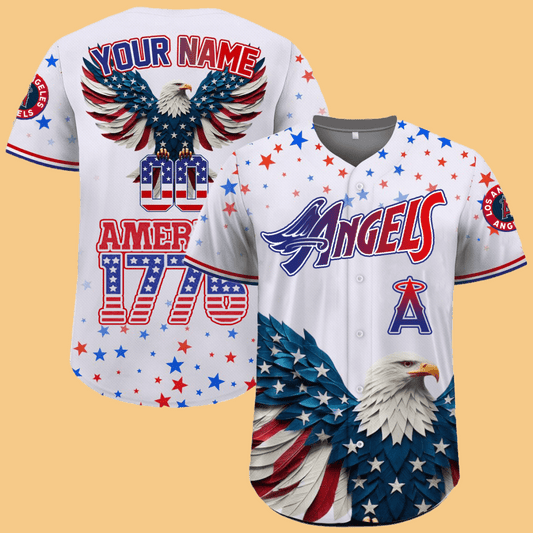 LA Angels Independence Day Baseball Jersey 2025 - Cabryon