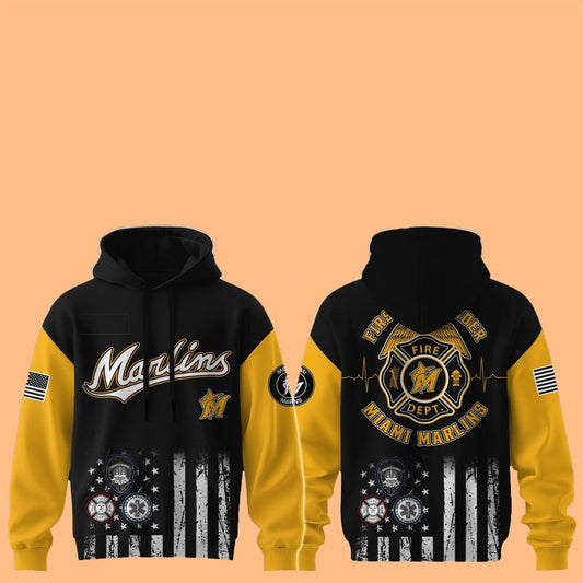 Miami Marlins First Responders 2025 Hoodie - Cabryon